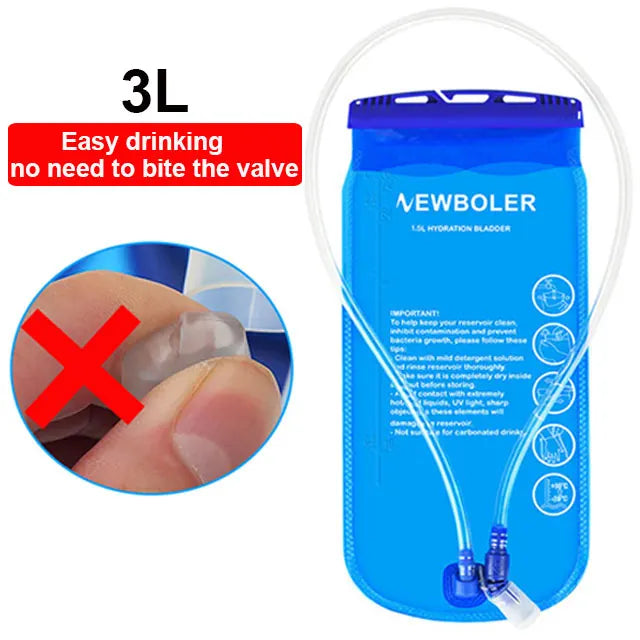 NEWBOLER Water Bladder Water Reservoir Hydration Pack Storage Bag BPA Free -1.5L 2L 3L Running Hydration Vest Backpack