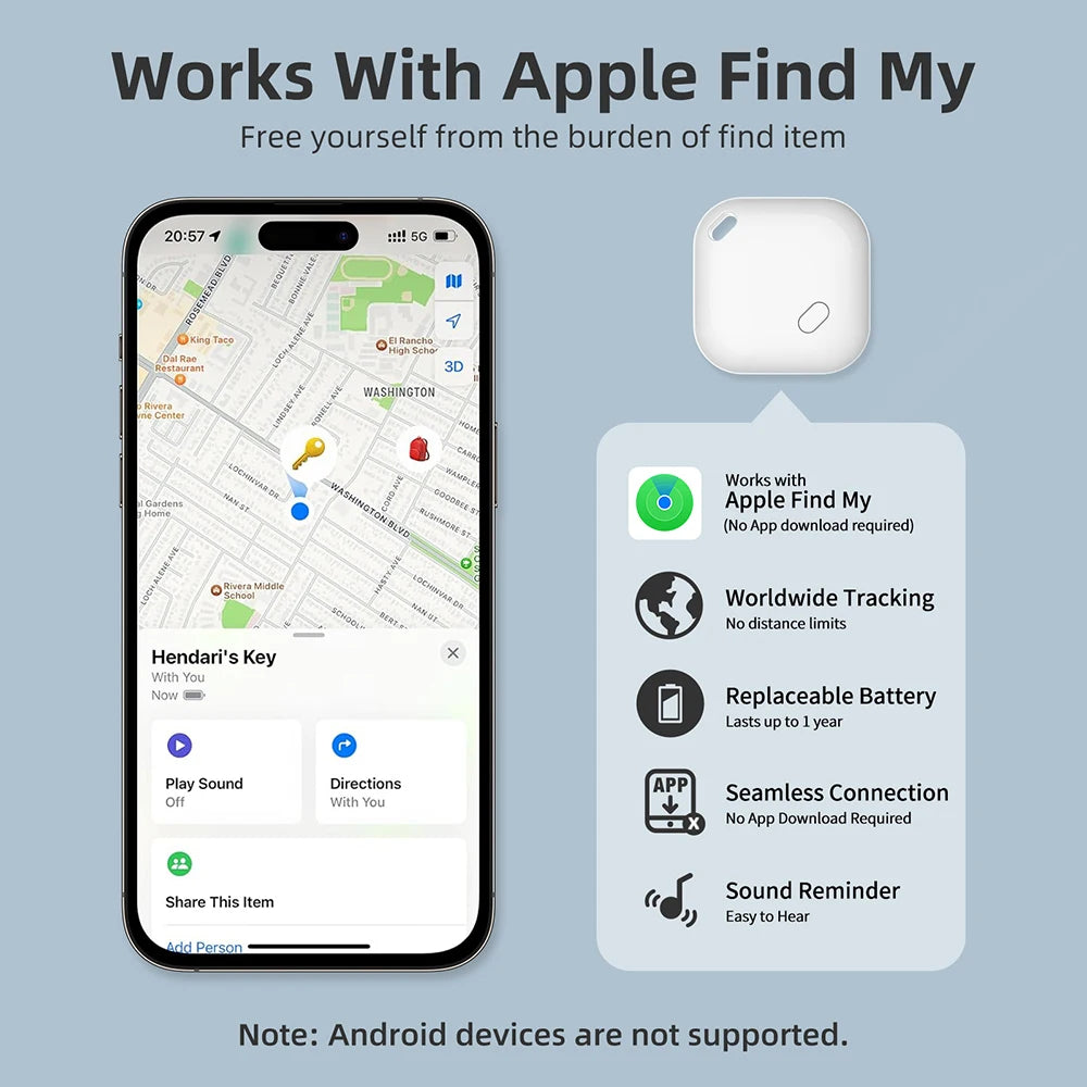 Mini Bluetooth Smart iTag Tracker for Apple iOS - Safety and Practicality